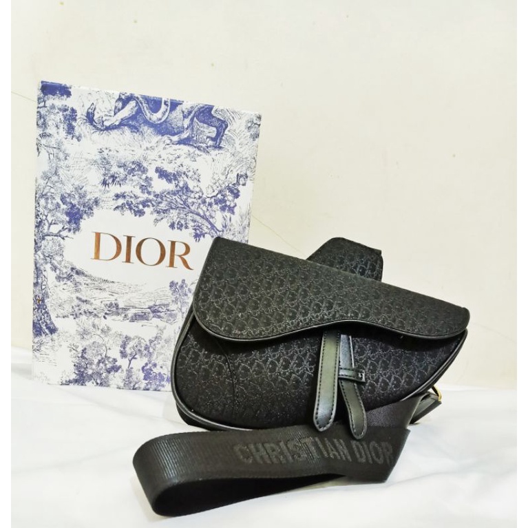 Christian DIOR Saddle Sling bag Black preloved