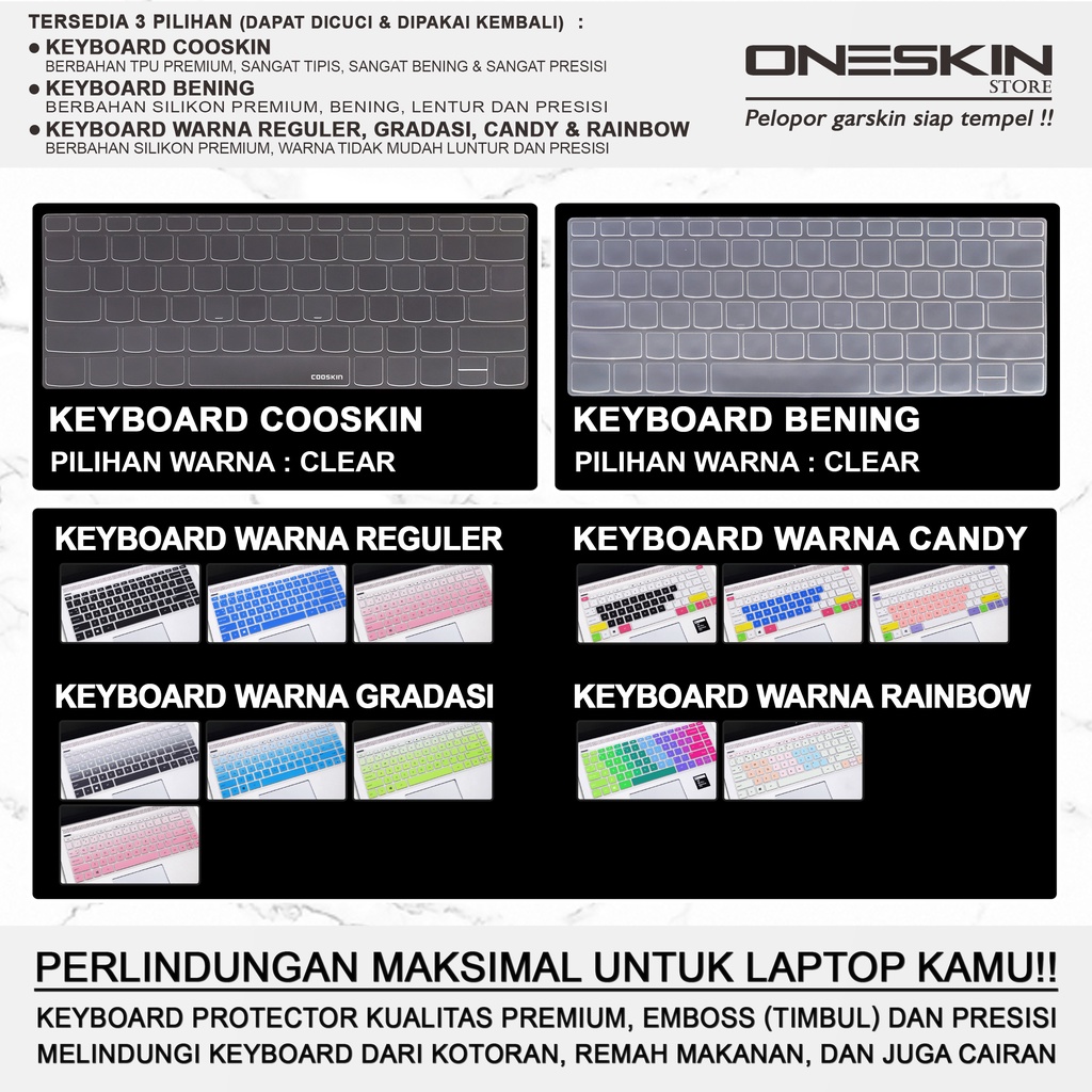 Garskin Sticker Laptop Pelindung Screen Keyboard Protector Lenovo IdeaPad Slim 5 5i 14 14ARE05 14ALC05 14IIL05 14ITL05 Full Body Silikon Bening Glossy