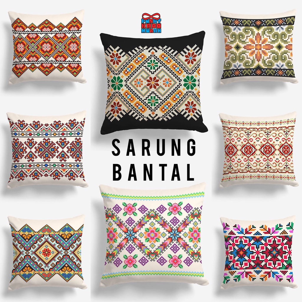 COVER SARUNG Bantal Sofa Print Motif Turkish Edirne 40x40 cm - Pusat Kado Murah