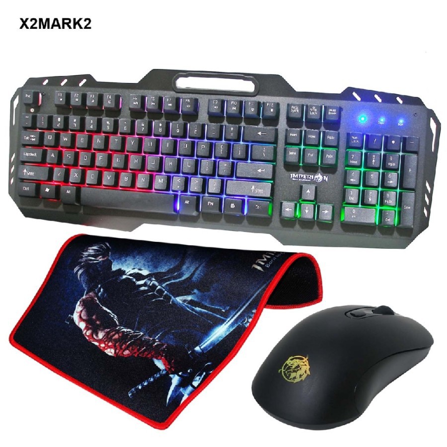 IMPERION COMBO KEYBOARD MOUSE GAMING X2 MARKII BUNDLE + HEADSET GAMING HS-G35 Plutonium Imperion