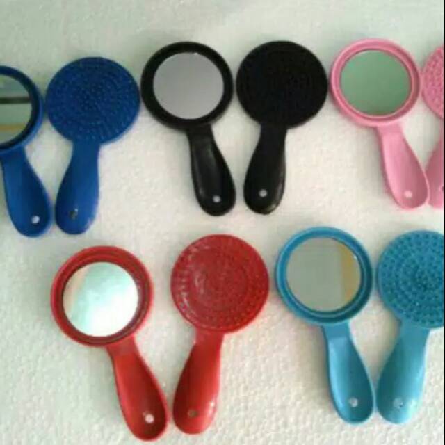 souvenir kaca sisir bulat isi 100 pcs