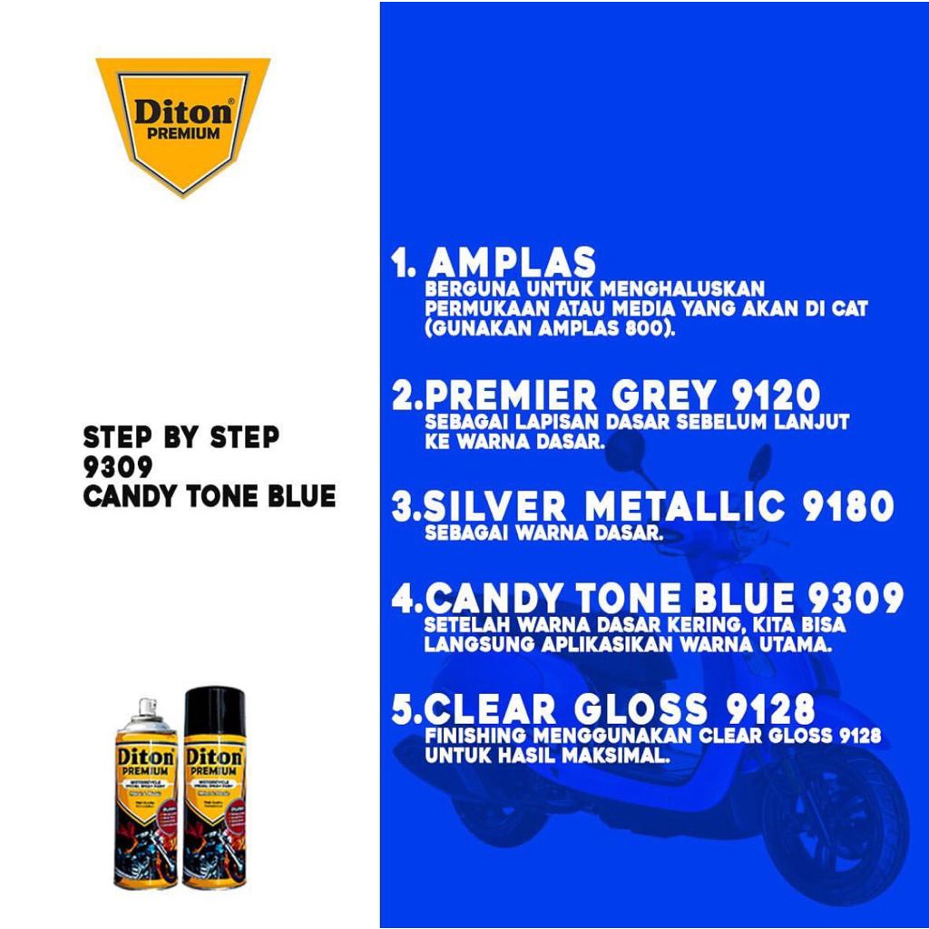 Cat Pilox Diton Premium Candy Tone Blue 9309 400cc kendi cendi Biru