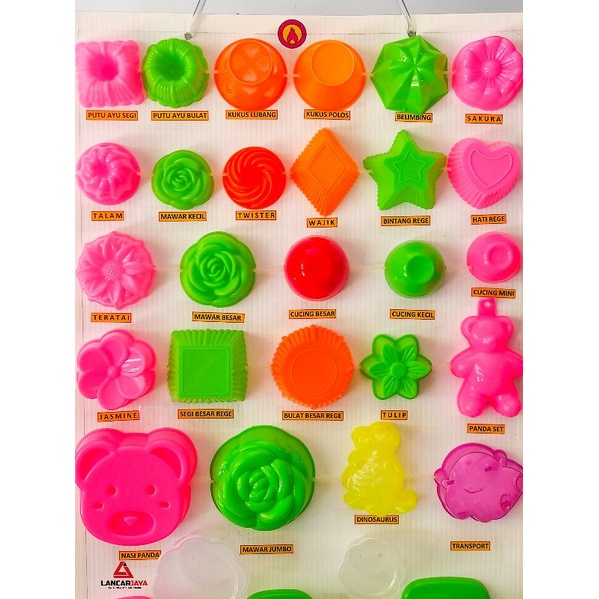 

Cetakan Kukus / putu ayu / puding / coklat / twister / mawar / bunga isi 12 biji