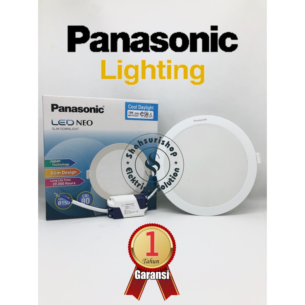 LAMPU DOWNLIGHT SLIM LED NEO BULAT IB 18W 18 W WATT PANASONIC SNI