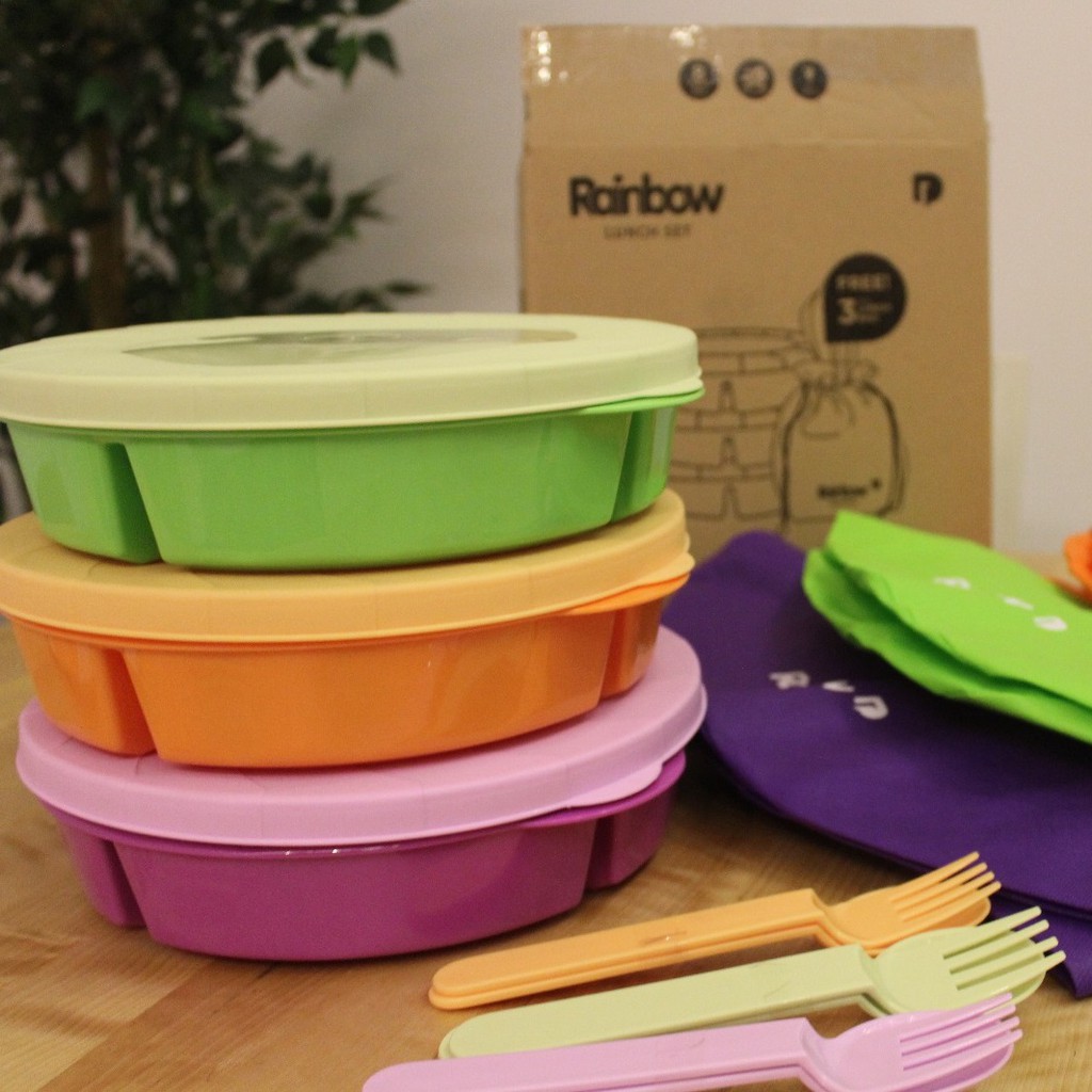 Rainbow Lunch Box Set - 3 Warna