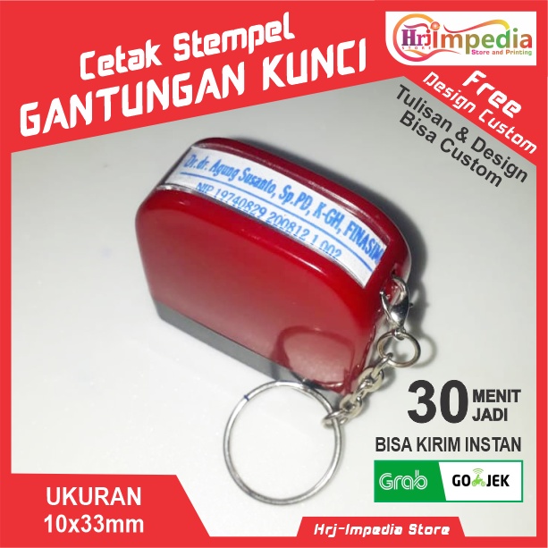 

Cetak Stempel Gantungan Kunci | Cetak Stempel Nama Dokter | Cetak Stempel Nama & Tlp