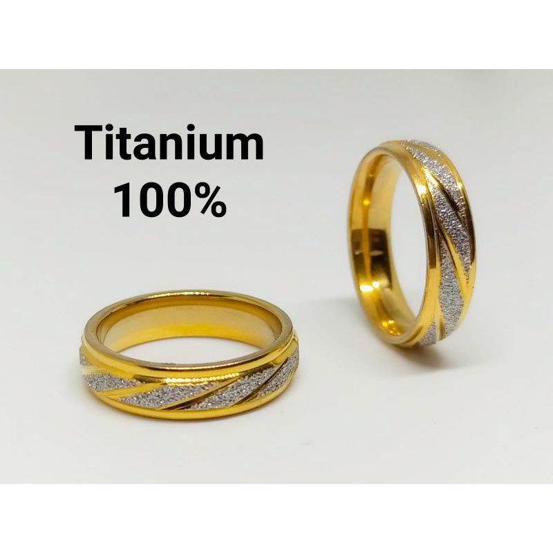 Cincin titanium pasir doff harga 1 pcs