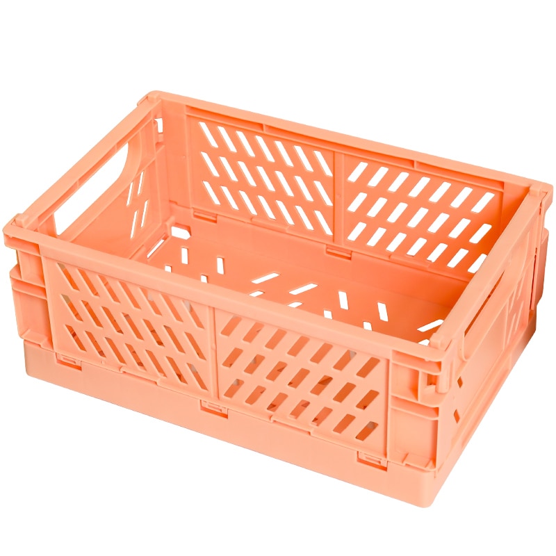 Ins Kawaii Desktop Folding Storage Box Sundry Toys Snack Container Organiser Dormitory Artifact Basket