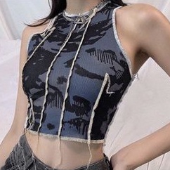 READY WEARJAYCEE - Maxley Reworked Patch Crop Top