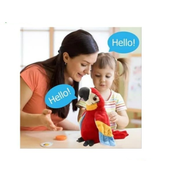 BONEKA TALKING BURUNG KAKAK TUA/MAINAN ANAK BONEKA BICARA PARROT