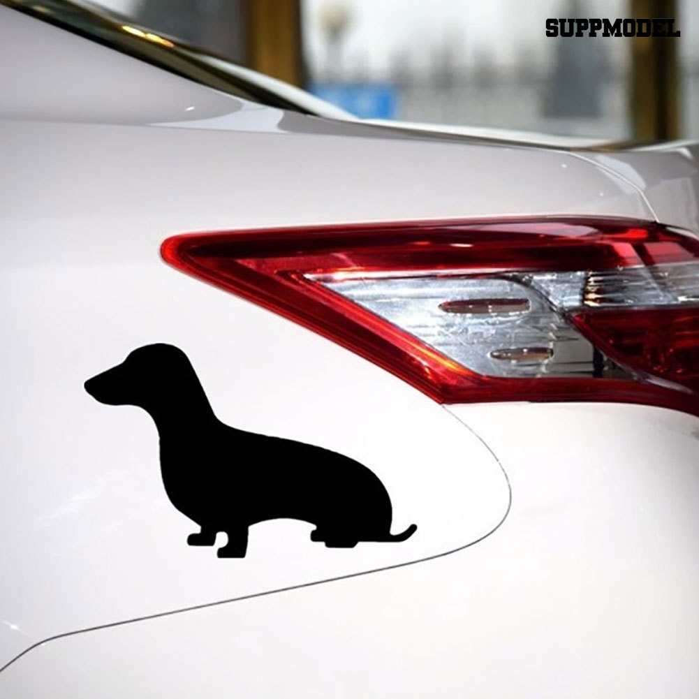 Stiker Reflektif Motif Anjing Dachshund Untuk Dekorasi Mobil / Motor