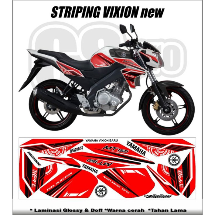 STIKER STRIPING NEW VIXION LIGHTNING NVL 2013 / STICKER LIST BODI MOTOR VIXION BARU / VARIASI MOTOR 