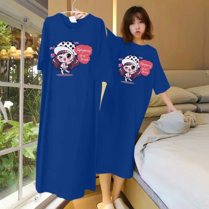 DRESS JUMBO TOPI POLKA ANNYEONG | DRESS WANITA