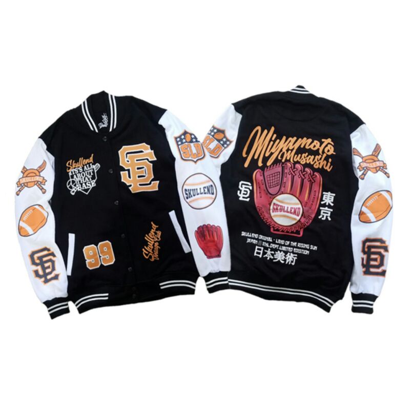 SKULLEND JAKET VARSITY-JAKET SUKAJAN-JAKET BASEBALL-VINTAGE