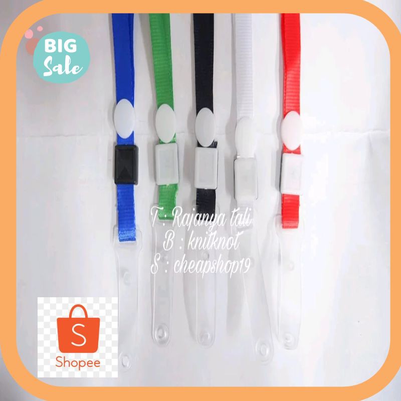 

Termurah tali name tag tali id card tali lanyard ujung lipat Kekinian