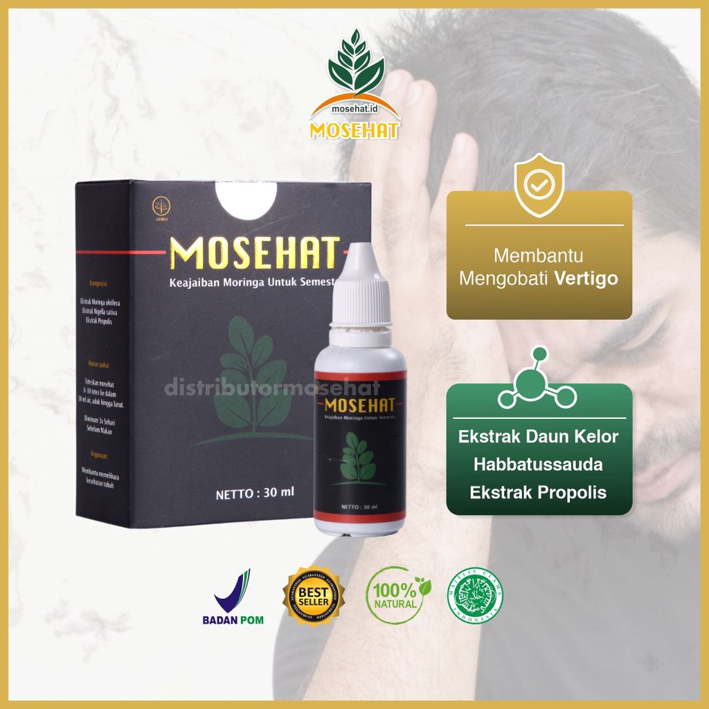 Jual Mosehat Obat Herbal Vertigo Sakit Pusing Kepala Nyeri Berputar