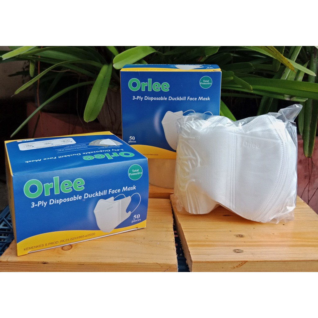 Masker Duckbill Orlee isi 50 pcs <<emboss merk>>