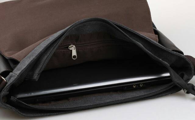 Tas Selempang Pria Canvas Messenger Bag