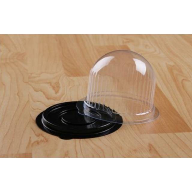 Box Plastik Mika Kue Tart Mini (isi 50pcs) Bulat / Tart 1/2 Bulat Bohlam / Cup Cake Hias / Tart Keci