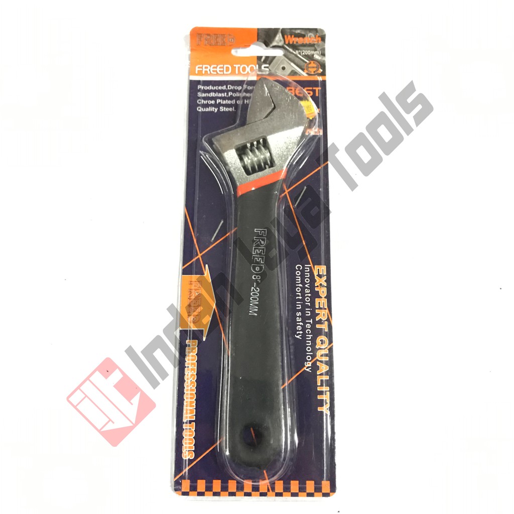 FREED TOOLS Kunci Inggris 8 Inch Gagang Karet - Kunci Bago