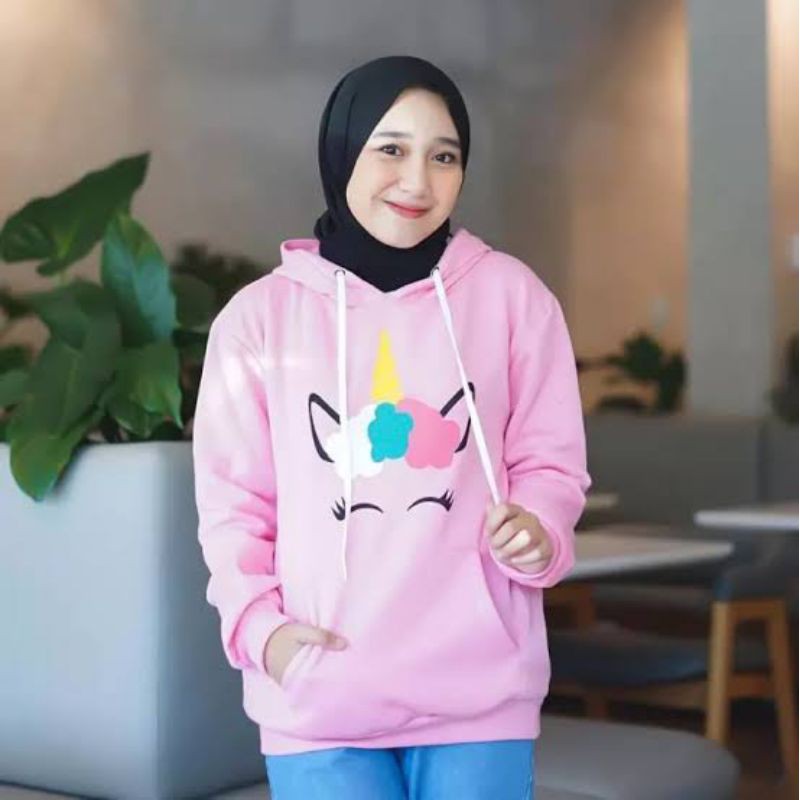 Sweater Hoodie Wanita Pria Sweeter Oversize Cewek Murah UNICORN