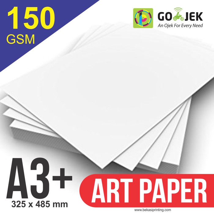 

Senikertas- Kertas Printer Art Paper 150 Gsm Ukuran A3+ 32.5 X 48.5 Cm -Kertas-Seni.