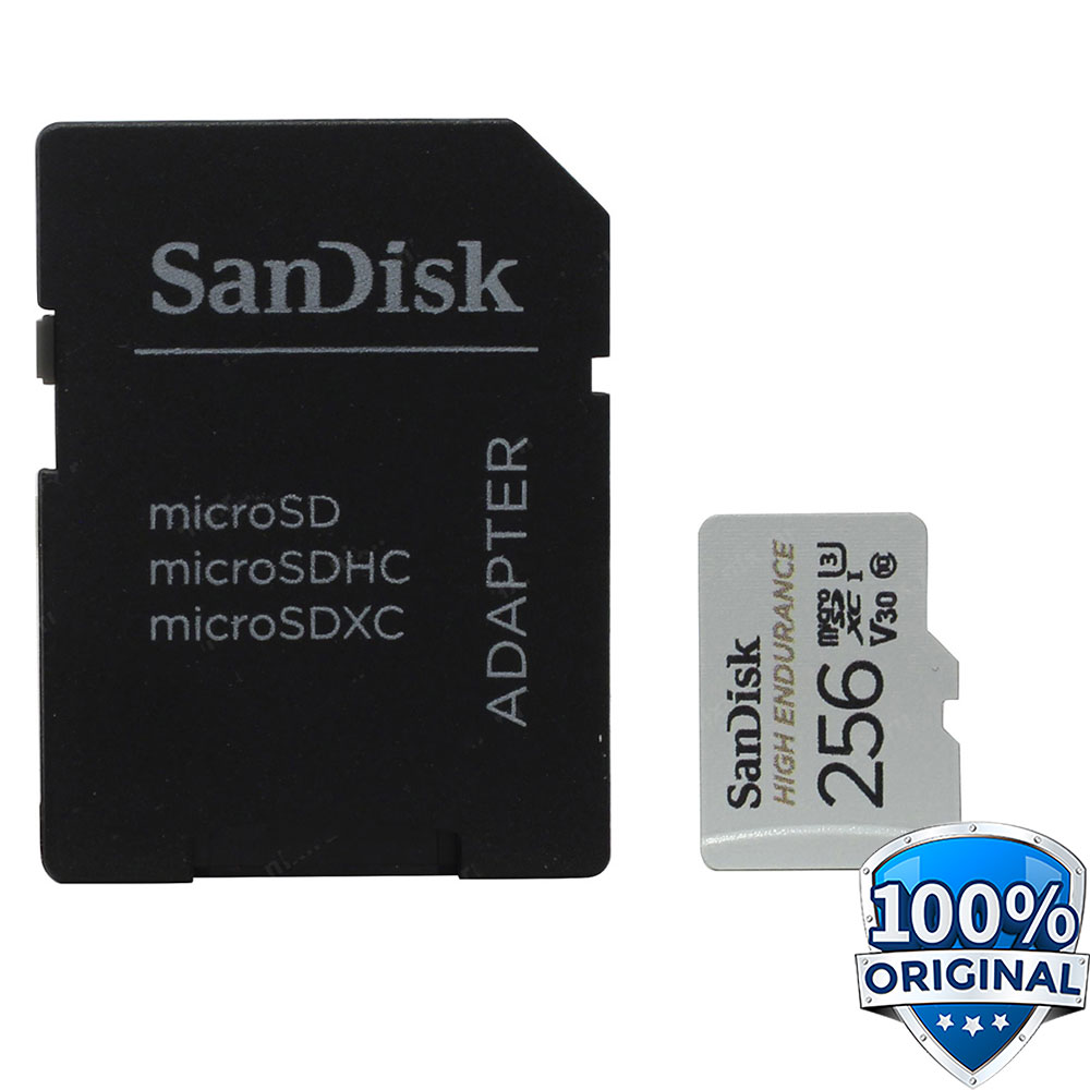 SanDisk High Endurance micro SD Card C10 U3 V30 100MBs - SDSQQNR 256GB