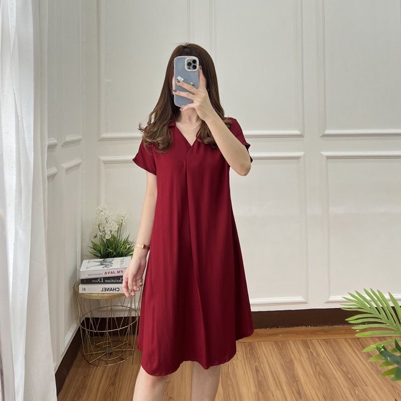 Toply shop Dres basic korea style