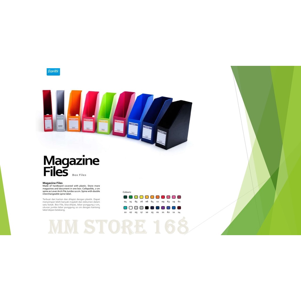 

Box File Plastik / Magazine Files Ukuran A4 Merk Bantex 4010