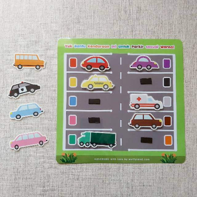 

Busy Page Memarkir Kendaraan Sesuai Warna (magnet)