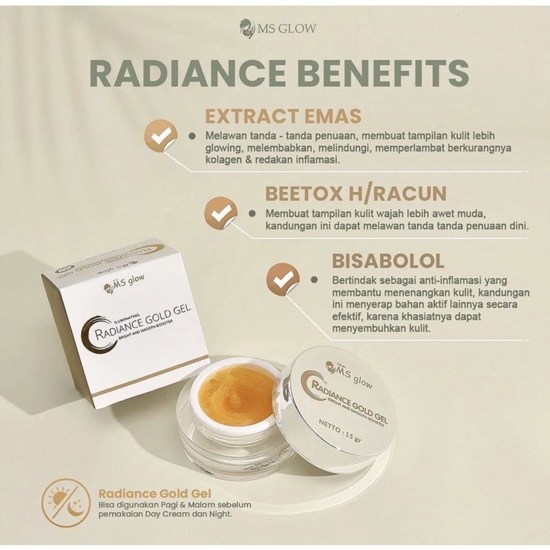 Radiance Gold Gel MS Glow Original Asli Distributor Resmi