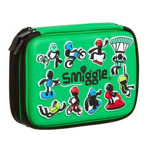 Smiggle Pencilcase Hardtop Double Xtreme Hijau