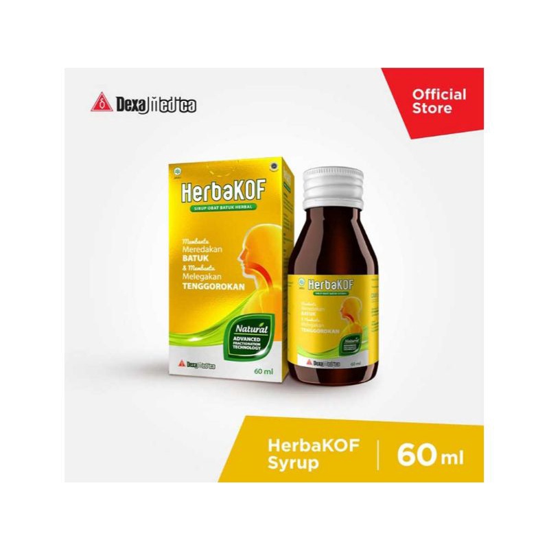 Jual Obat Batuk HerbaKOF Herbal Cough Syrup Natural 60ml Shopee Indonesia