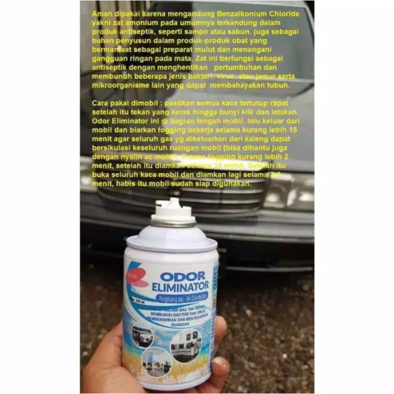 Penghilang bau apek mobil dan ruangan / Penyegar udara mobil / Fogging Mobil dan Ruangan /pembunuh bakteri ruangan &amp; kendaraan