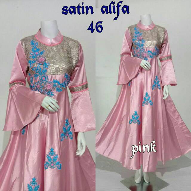 Dress Alifa 46 Series Pink Original Brand by Rara Busana.