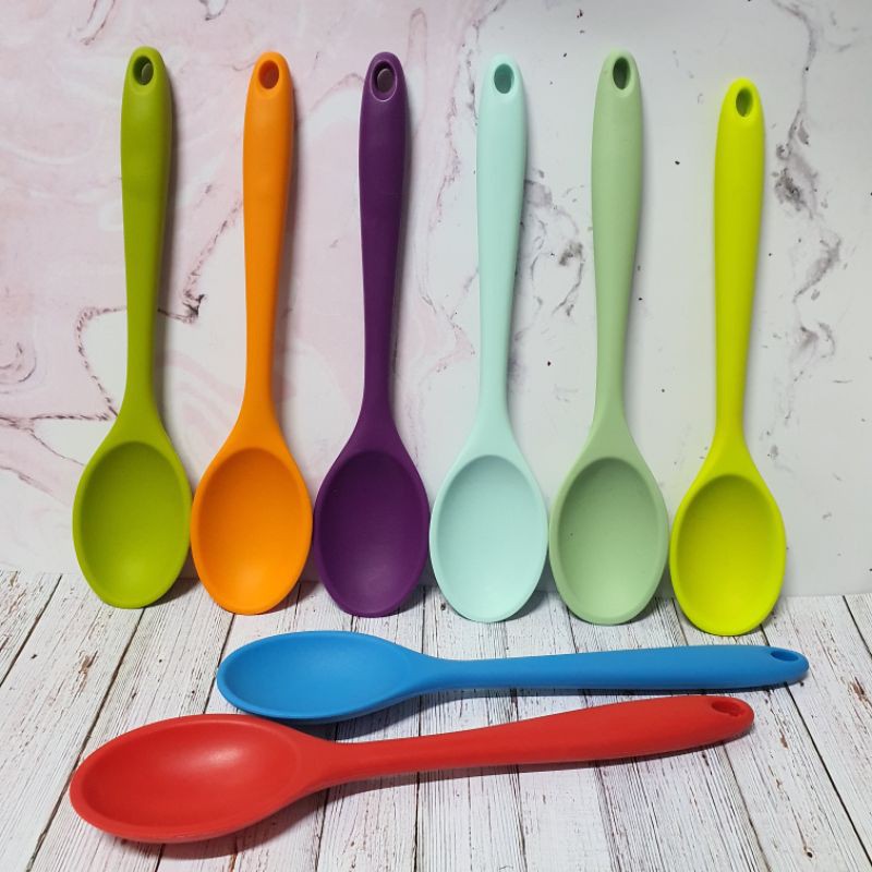 silicone cooking spoonela spatula / sodet sutil masak model sendok tebal