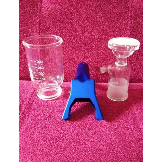 Set 3 IN 1 Vacuum Filtration Funnel Glass Clamp Holder and Filter Head