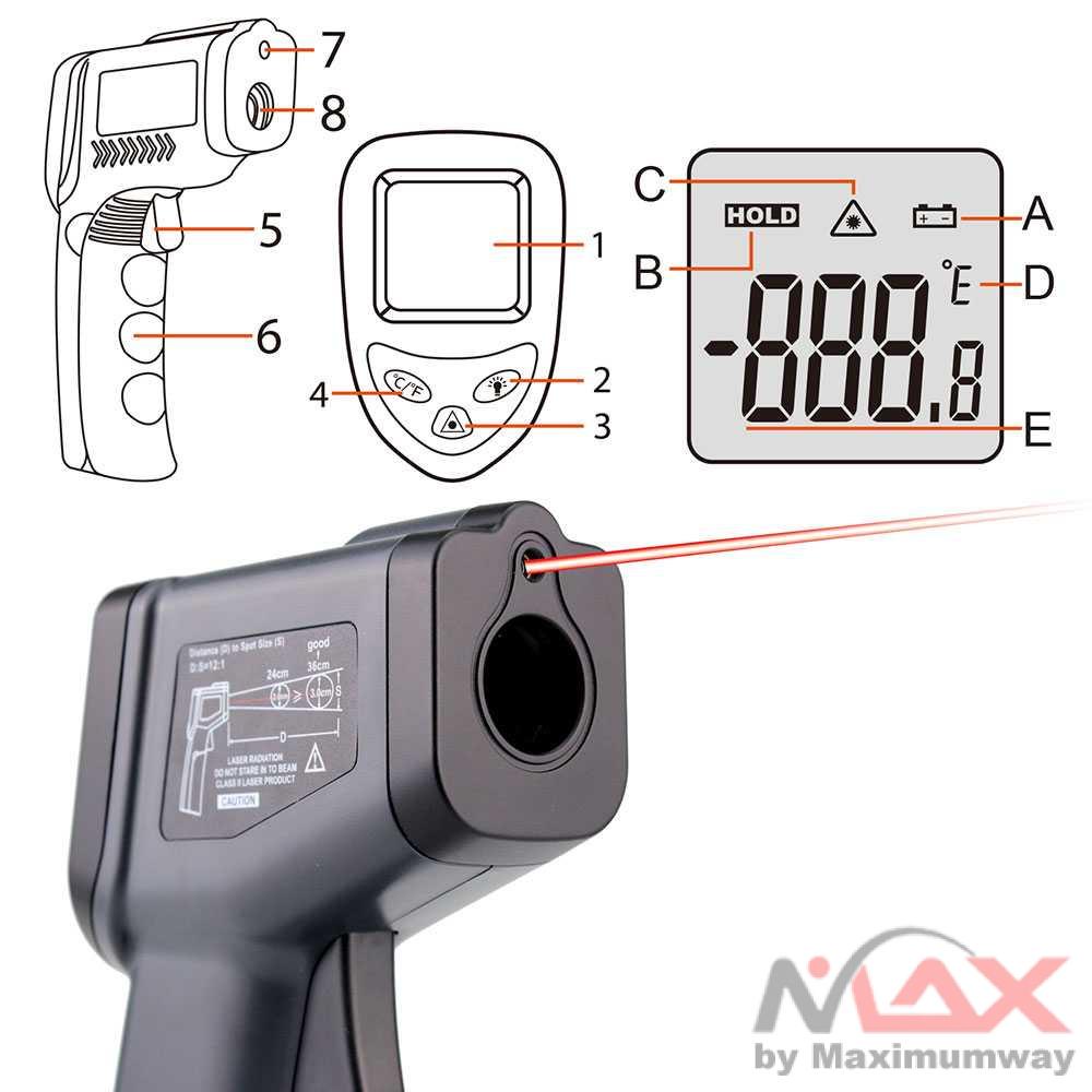 Termometer Infrared Thermometer Gun suhu badan tembak Digital Handheld Non Contact tanpa sentuh