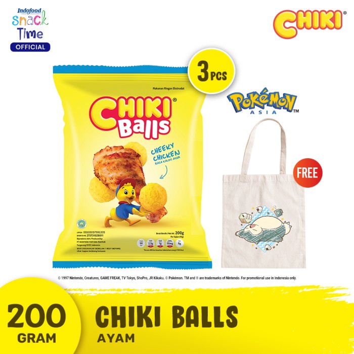 

504ekh Chiki Balls Ayam 200 Gr 3 - Free 1 Pcs Totebag Pokémon Artwork 2 6J