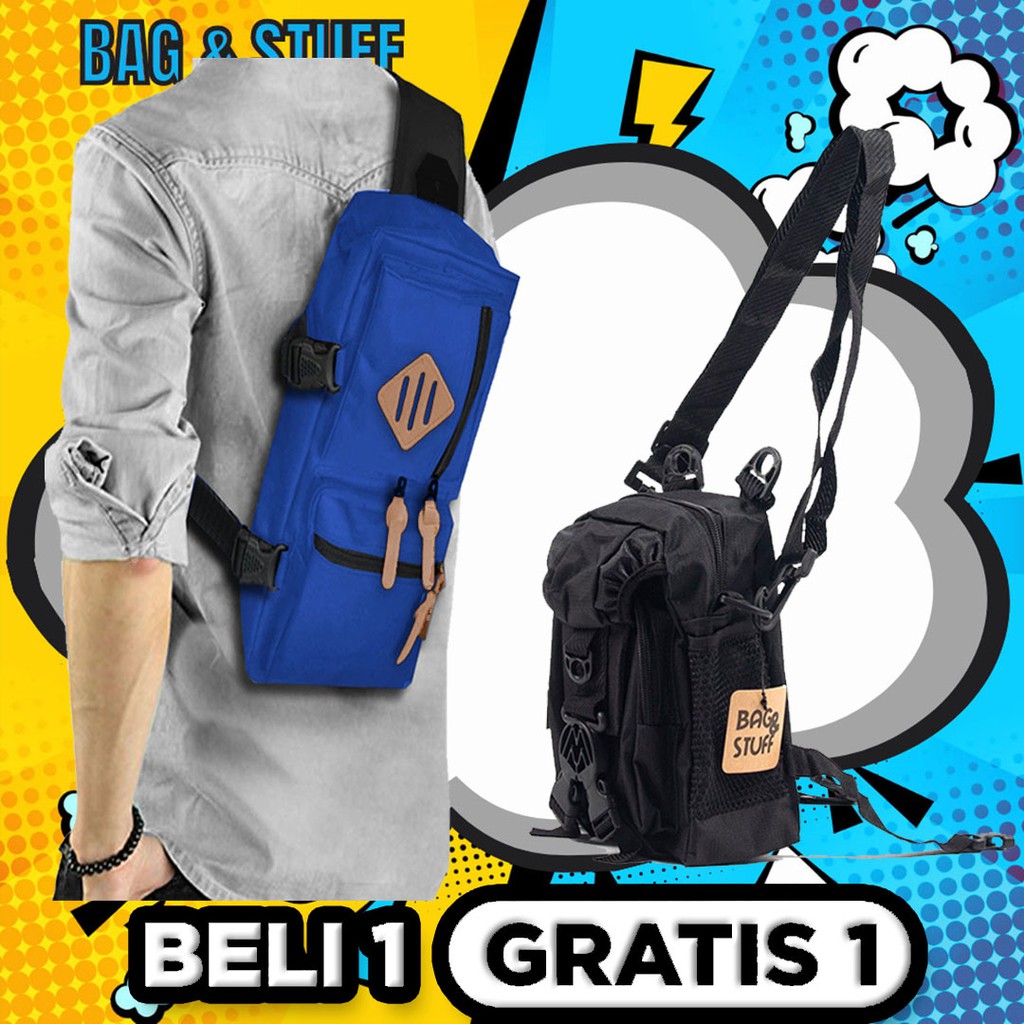 TAS SELEMPANG PRIA TAS SEKOLAH WATERPROOF DEWASA SMP SMA SMK KULIAH GRATIS 1 TAS SEKOLAH WATERPROOF 