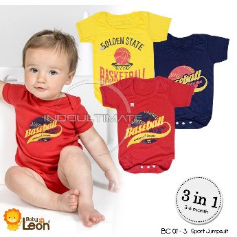 Kaos bayi Body suit 3pc BC01-3 PAKAIAN Bayi Motif Unisex Jumsuit Baju Kaos bayi jumper bodysuit