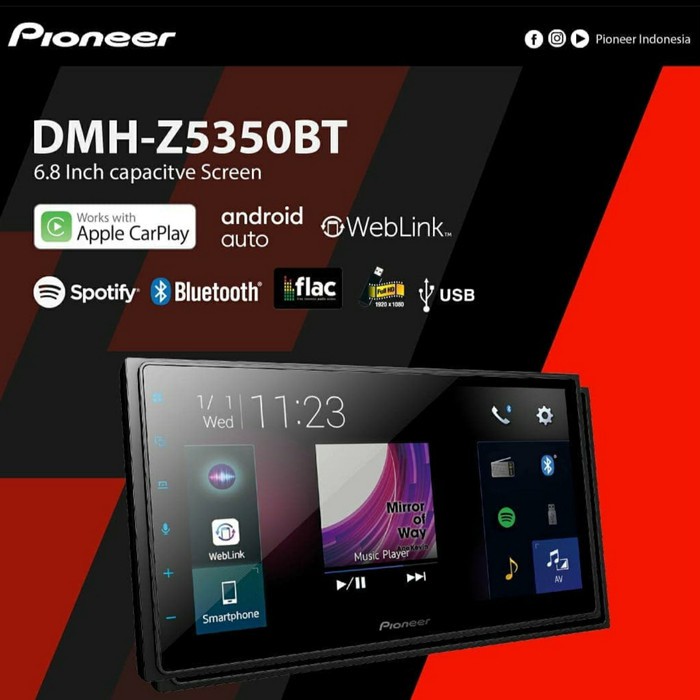 Pioneer DMH-Z5350BT / Z5350BT / Z5350 Head Unit Double Din Tape Mobil