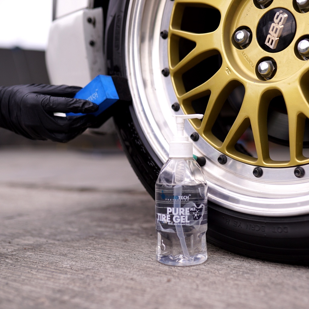 PURE TIRE GEL - Semir Ban Mobil Motor - nanoTECH PROTECTION - Tire Dressing - Tire Gell - Semin Ban Anti Air - Semir Ban Efek Daun Talas - Semir Ban non Silicon - Semir Ban tanpa Silikon - Semir Ban Murah