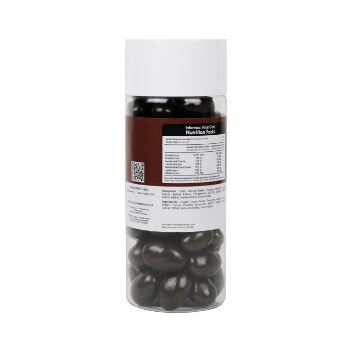 

COKELAT- D'LANIER ROASTED ALMOND WITH DARK CHOCOLATE - 300 GR (LARGE JAR) -COKELAT.