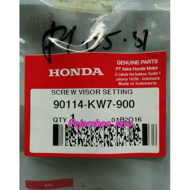 90114KW7900 SCREW VISOR SETTING