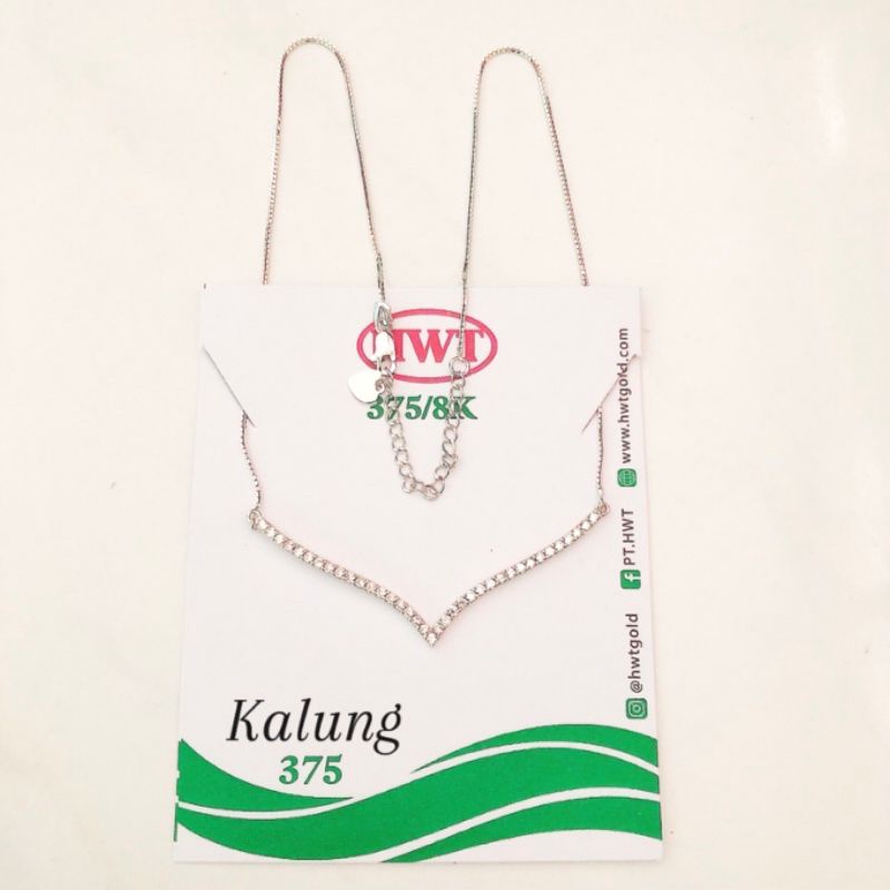 KALUNG AUREL DAN GELANG SERUT WANITA UBS MATA V PUTIH HWT 375/8K