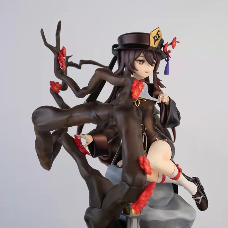 Hu Tao Mainan Action Figure Anime Ghost Genshin Impact Klee Hibana Knight Bahan PVC