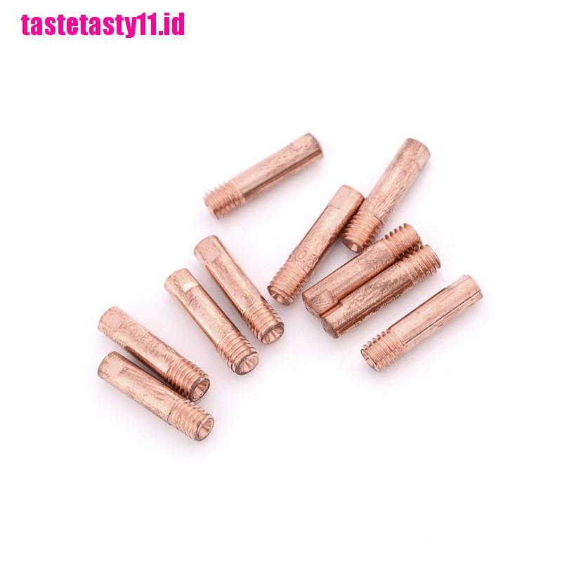 【TTID】10pcs Gas Nozzle Gold 15AK-0.8mm Mig Mag Welding Weld Torch Contact Tips