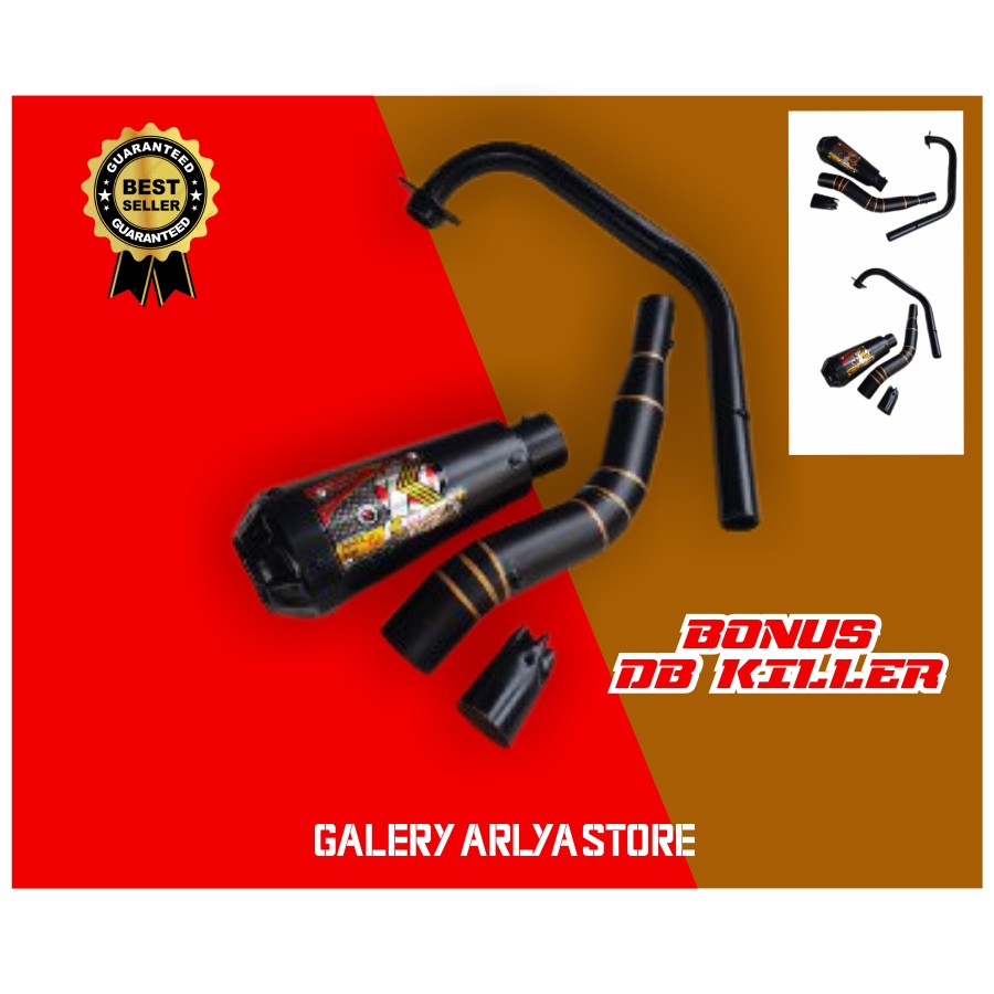 Knalpot racing vixion old-vixion new Kawahara matte black