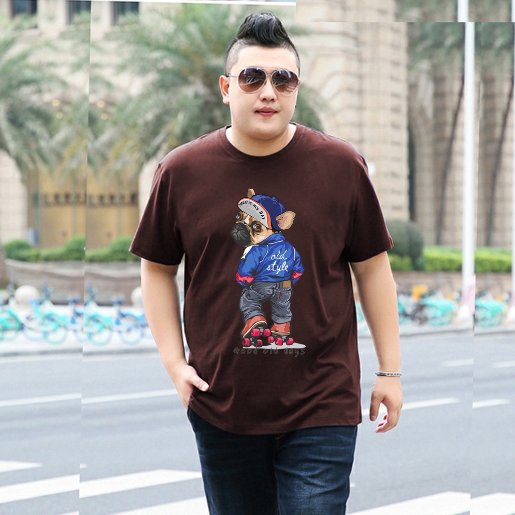 Baju Kaos Pria Jumbo Teddy Bear Tshirt Bigsize XL XXL Distro DTF